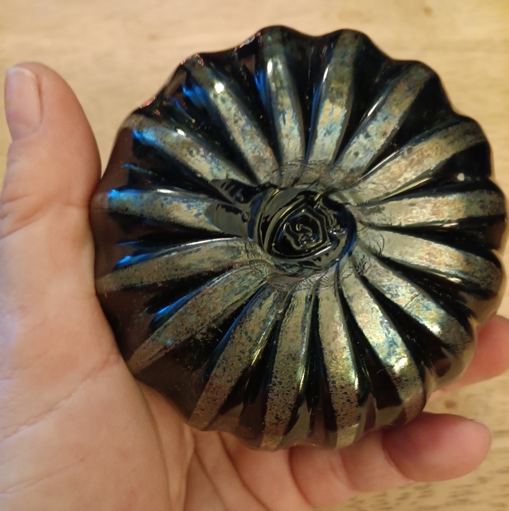 Elegant Deep Wine-Black Glass Art Piece/Paper Weight - Picture 2 of 4